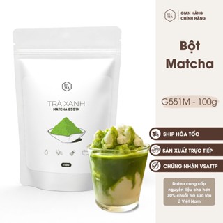 Bột matcha Trà xanh Nhật Dotea G551M -100g nguyên chất, mịn, thơm mùi Oika sâu tự nhiên, chuẩn vị umami