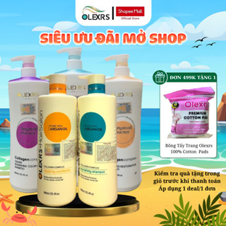 Cặp Dầu Gội Xả Olexrs Argan Oil Collagen Hair Salon Dưỡng Tóc Suôn Mượt Chính Hãng