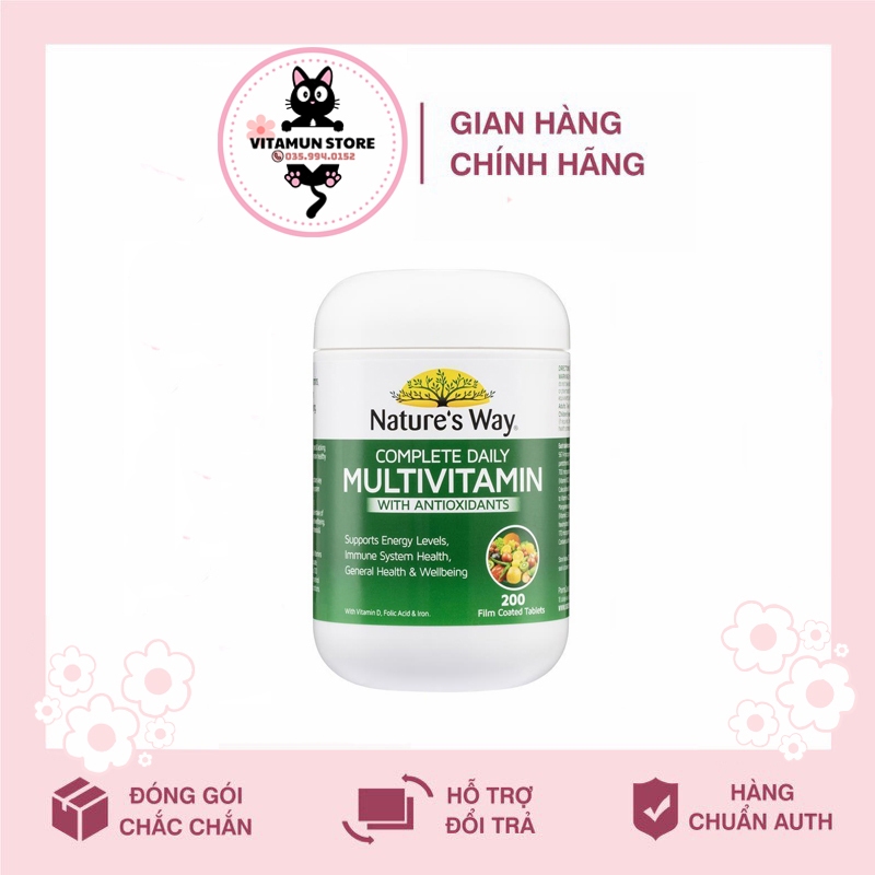 Vitamin tổng hợp và tảo biển Úc Nature's Way Multivitamin 200 viên, Vitamin tổng hợp Multi Nature's 