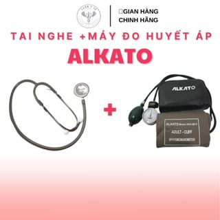 Bộ Máy Huyết Áp,Tai Nghe Máy Đo Huyết Áp Cơ Alkato Đồng Hồ Quả Bóp Cao Su Độ Bền Cao Chính Xác Dễ Sử Dụng