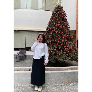 Chân váy Midi dáng suông dài chất umi hàn dễ phối đồ hack dáng bigsize 90kg