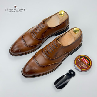 Giày Tây Oxford - Giày Tây Nam Công Sở buộc Dây Da Bò Nhập Khẩu -  Bảo Hành 12 Tháng