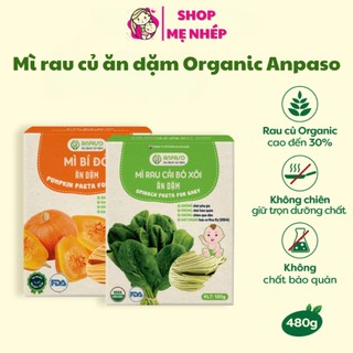 Mì rau củ Ăn dặm Organic Anpaso bổ sung Vitamin chất sơ hỗ trợ tiêu hóa cho bé - gói 120g 