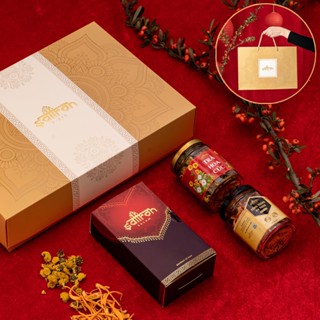 Bộ quà tặng tết Saffron và Đông trùng hạ thảo thương hiệu Saffron Việt Nam