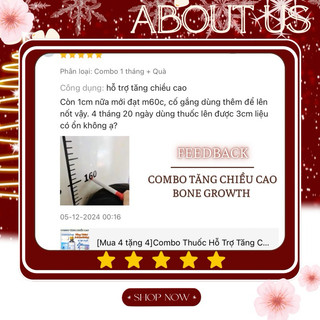 [Mua 4 tặng 4]Combo Hỗ Trợ Tăng Chiều Cao BONE GROWTH