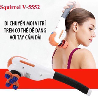 (HOẢ TỐC HCM) Máy Massage toàn thân cầm tay Hàn Quốc Mini Squirrel - 5 đầu chức năng
