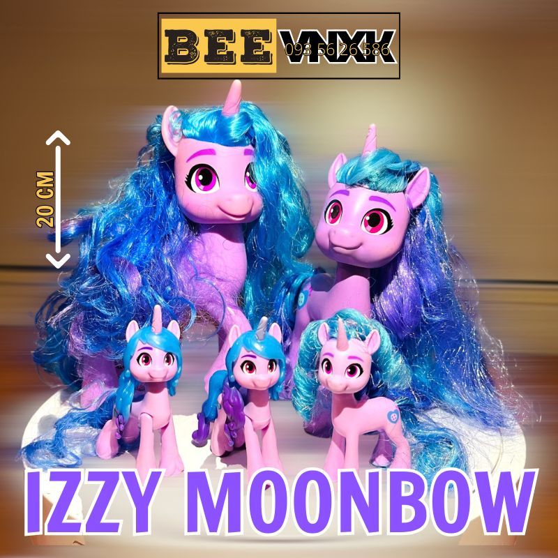 Ngựa My Little Pony IZZY MOONBOW cao 20cm tóc mềm xuất xịn, lỗi pin - BEE VNXK