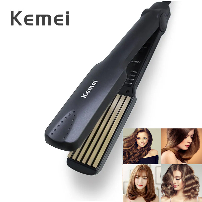 Máy dập xù tóc kemei KM-332 bản to, máy làm tóc phồng cho phụ nữ Việt