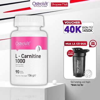 Giảm mỡ thừa, độ body OstroVit L-Carnitine 1000mg chuyển hóa mỡ thừa thành năng lượng, giảm cân, đốt mỡ tự nhiên