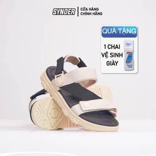 Giày Sandal SYNDER SD2 Nam Nữ Màu Be Đen Đế Bằng [ TẶNG CHAI VỆ SINH GIÀY ]