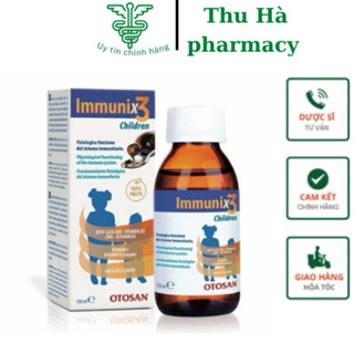 Siro Immunix3 Children - Bổ sung vitamin và khoáng chất, hỗ trợ tăng cường sức đề kháng, hệ miễn dịch cho trẻ Chai 150ml
