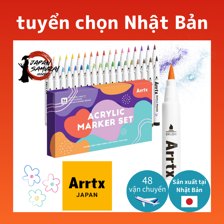 Arrtx Acrylic Paint Marker Set - Versatile Paint Pens for Rock Art, Fabric, Glass, and More - Perfec