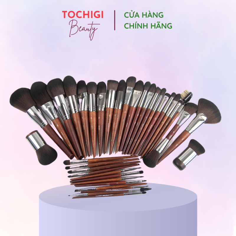 Cọ Trang Điểm Cán Gỗ Cao Cấp Cherry Makeup For Ever Professional Sợi Lông Thú Mềm Mại