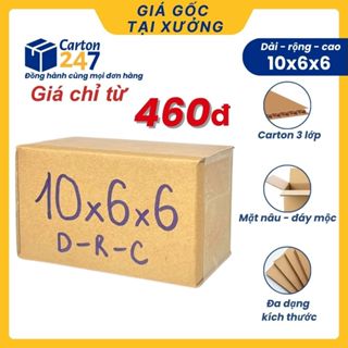 10x6x6 [COMBO 100]  Hôp carton đóng hàng, hộp giấy size nhỏ đựng phụ kiện - Carton 247