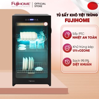 Tủ sấy bát đĩa 4 tầng Ozone-UV FUJIHOME 128 Lít, máy sấy khô diệt khuẩn khử trùng chén bát dao thớt dụng cụ y tế sapa