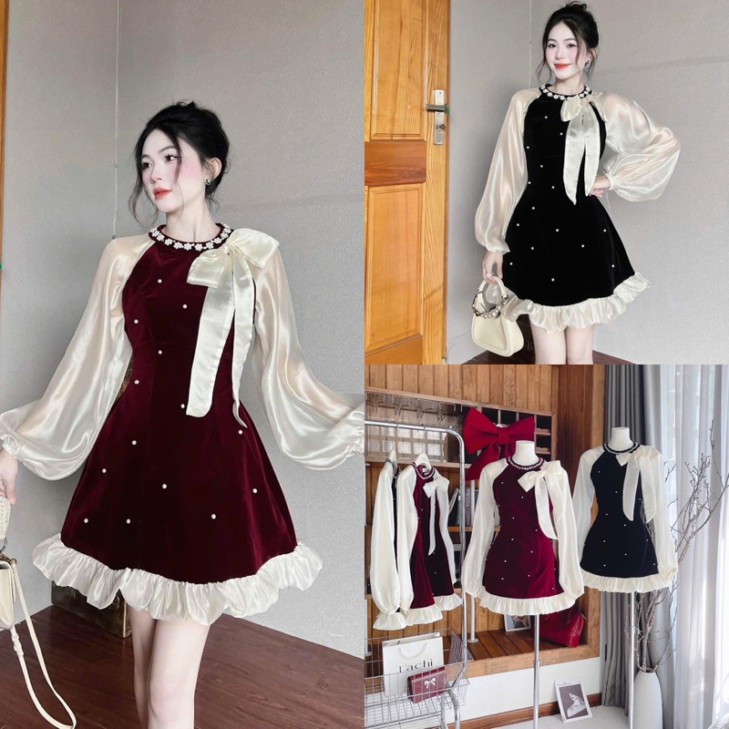 ĐẦM CÚP CÔNG CHÚA ĐÍNH NƠ