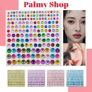  Đá Đính Tóc Mặt Makeup Có Sẵn Keo Dán Gồm 165 Viên Trang Điểm Quần Áo Dụng Cụ Làm Đẹp Palmy Shop 