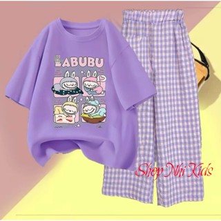 Bộ Đồ Capybara kết hợp với quần sọc hồng siêu dễ thương