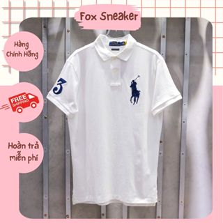 Áo Polo Ralph Lauren Custom Slim Fit Big Logo Trắng Hàng Chính Hãng | Fox Sneaker