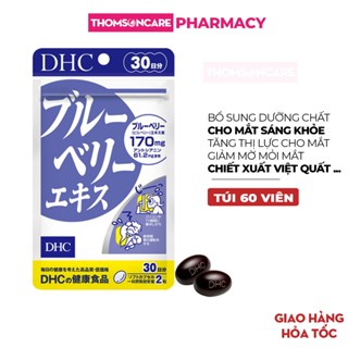 Viên uống bổ mắt DHC Blueberry Extract DHC NHẬT BẢN- Giúp cải thiện thị lực, bổ sung dưỡng chất cho mắt- Túi 60 Viên