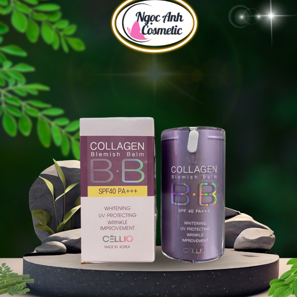 CELLIO Kem nền BB collagen/ Kem chống nắng collagen Hàn Quốc