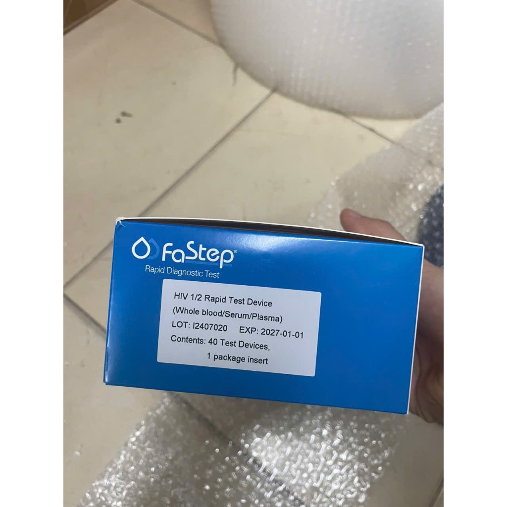 Hộp 40 Que Thử Test Thử Nhanh HIV Tại Nhà FASTEP Mỹ dạng khay