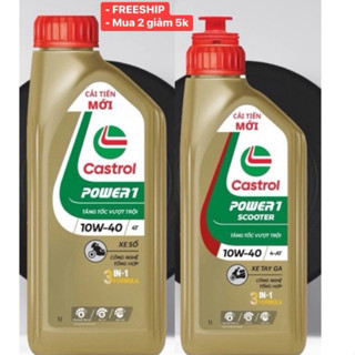 Dầu nhớt Castrol Power 1 10W40 tổng hợp toàn phần dành cho xe số, xe ga và xe côn tay