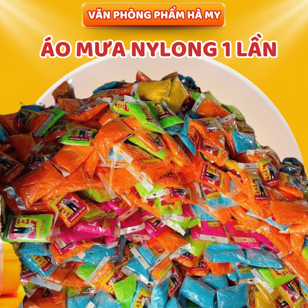 Combo 5 Cái Áo mưa nylong 1 lần tiện lợi dễ sử dụng