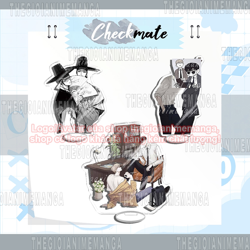 Mô hình Standee CHECKMATE Chiếu tướng in hình manhwa BL anime tượng mica acrylic chibi xinh xắn