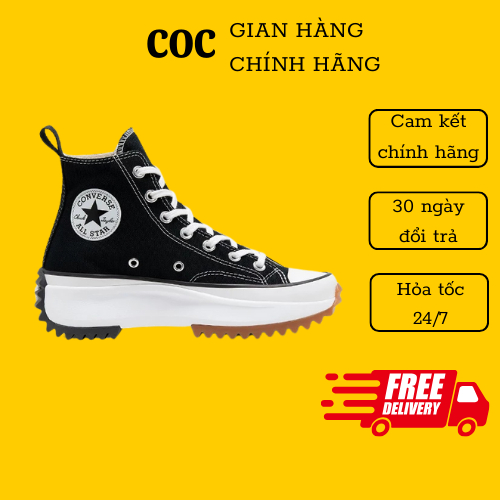 [ Authentic ] Giày_Converse Run Star Hike Black. Giày Sneaker Converse Run Star Đen Trắng Size 36-43