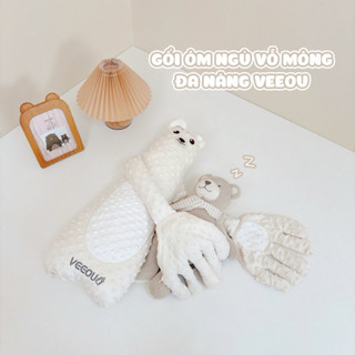 Gối ôm ru ngủ Veeou cho bé sơ sinh 60x24cm, chặn ngủ đa năng cho trẻ