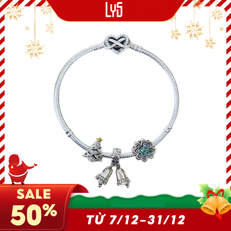 [BST Noel] Vòng Tay Lys Mix Charm Fullbox Bạc S925 - Vòng tay kèm charm chủ đề Noel