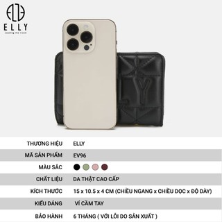 [Deal sang chảnh]  VÍ NỮ CAO CẤP DA THẬT ELLY – EV96