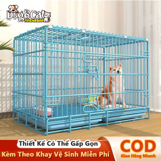 Lồng Chuồng Nuôi Chó Mèo Giá Rẻ Tặng Khay Chuồng Nuôi Thú Cưng Sơn Tĩnh Điện