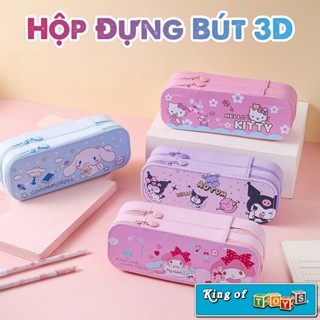  Hộp Bút Đựng Dụng Cụ Học Tập Kuromi Melody 3 Lớp Ngăn Chứa Rộng Rãi - Túi Đựng Bút Thước Kẻ Dành Cho Học Sinh Sinh Viên 