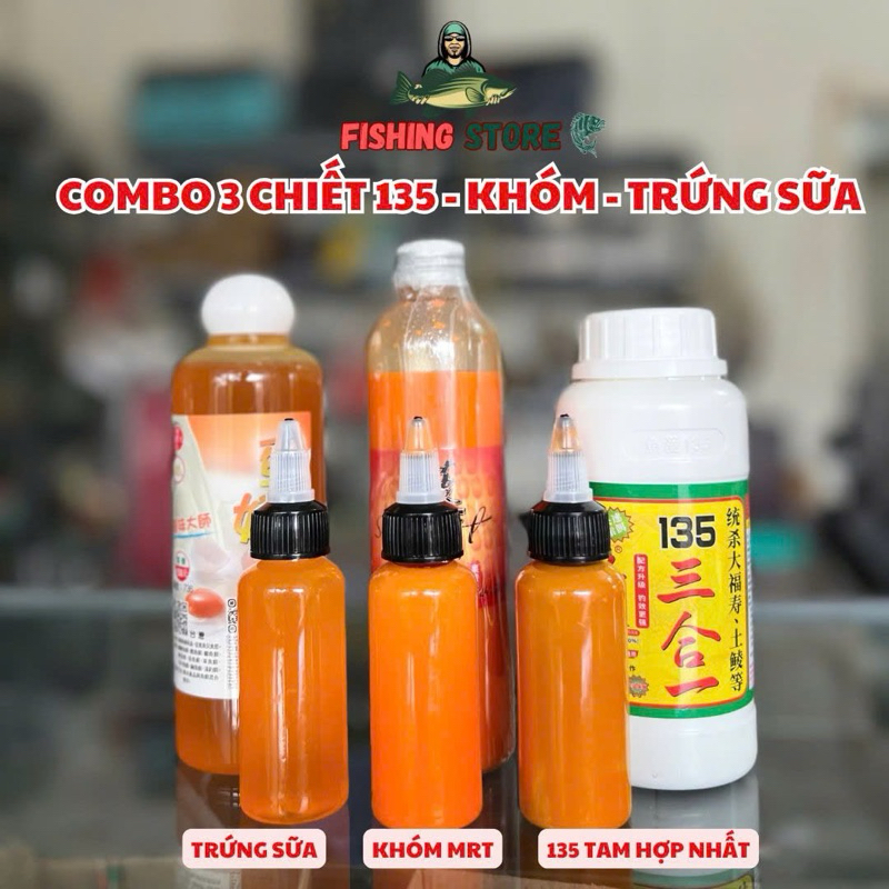 Combo 3 chai chiết 60ml tổng hợp 135 THN-Khóm MRT-Trứng Sữa ĐCĐ (hàng cam kết chính hãng)