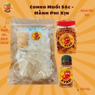 Set Bánh Tráng Muối Sặc Cay- Hành Phi Xịn 80Gr, Ăn vặt AVAGI