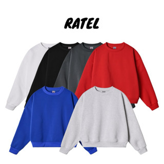 Áo Sweater BOXY Nỉ Bông Form Rộng Trơn Nam Nữ Unisex Ratel