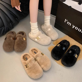 Giày Sục Lông Mịn Hàng Đẹp Đi Siêu Ấm Ulzzang Cho Phái Nữ Mùa đông