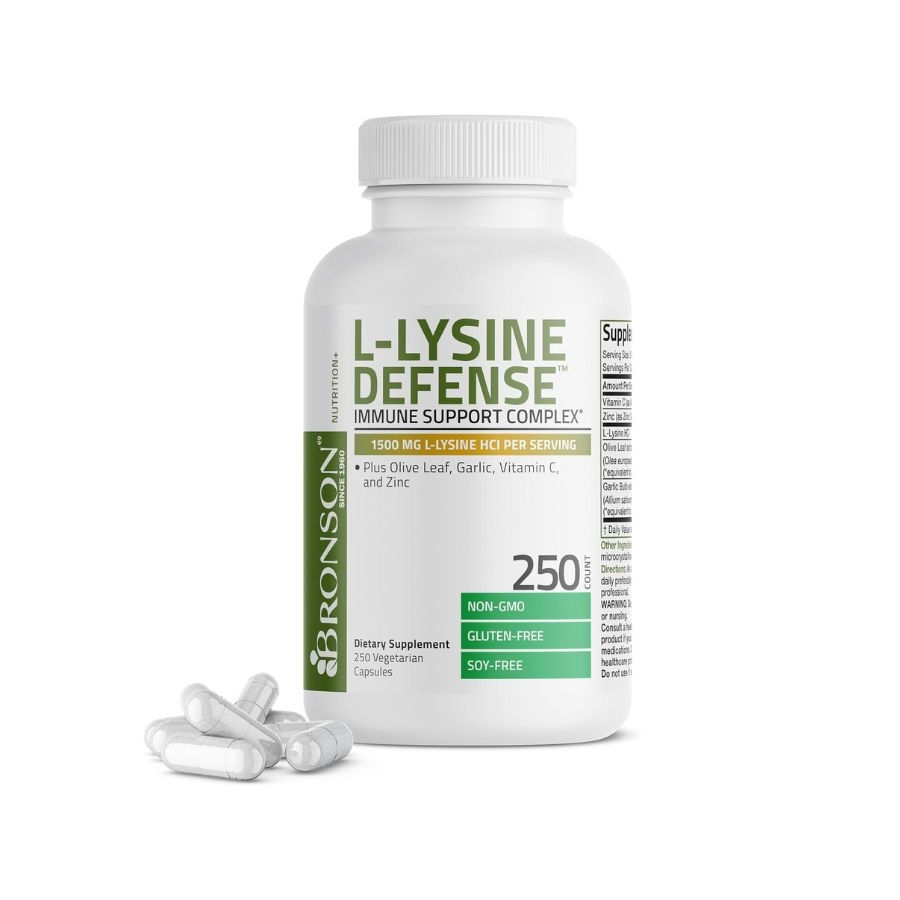 Viên uống Bronson L-Lysine Defense Complex (1500 mg) - Thúc đẩy hệ miễn dịch nhập Mỹ - Gymstore