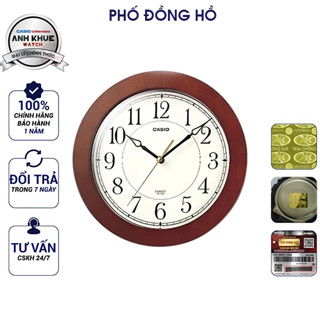 Đồng hồ treo tường Kim trôi chính hãng Casio Anh Khuê IQ-126-5DF (Tặng kèm pin)