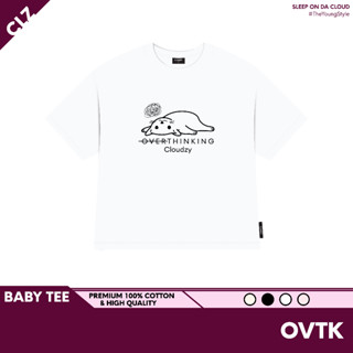 Áo baby tee phông trơn cộc tay nữ Cloudzy cổ tròn body cotton co giãn thun baby tee BBT OVERTHINKING