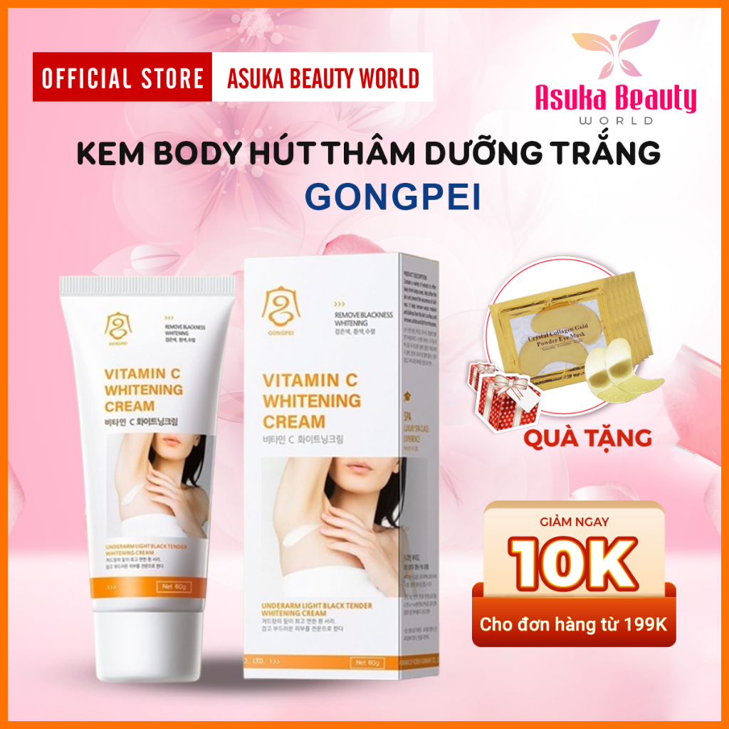 Kem Dưỡng Da Body GONGPEI - Kem Body GONGPEI Trắng Da Chứa Vitamin C Hàn Quốc Dưỡng Trắng, Mờ Thâm Nách, Đầu Gối