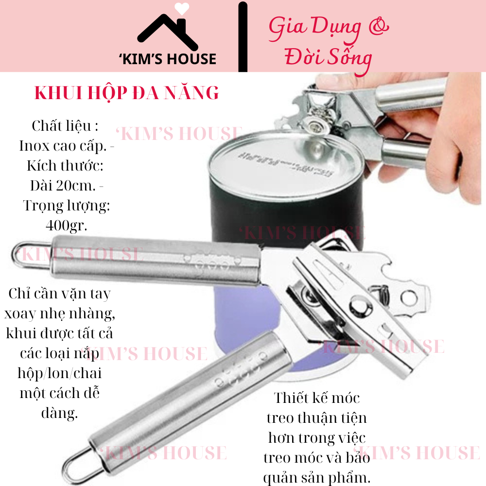 Đồ Khui Nắp Hộp Đa Năng Từ Thép Không Gỉ Mở Được Tất Cả Các Loại Hộp, Lon, Chai Một Cách Dễ Dàng