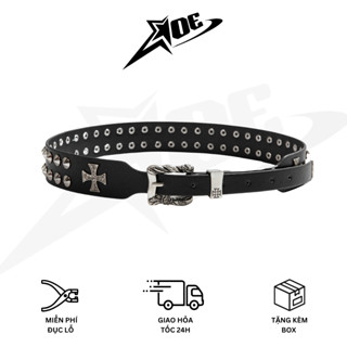 (Có sẵn) AOE STUDIO - Thắt lưng nam nữ Y2K chất da PU cao cấp đính đinh nhọn trên thân dây phong cách Gothic
