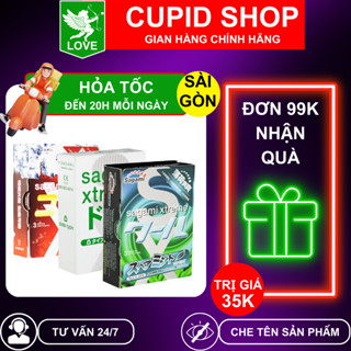 Bao cao su SAGAMI Combo 3 loại - Xtreme Hộp 3, Bạc hà Hộp 3, Cola Hộp 3