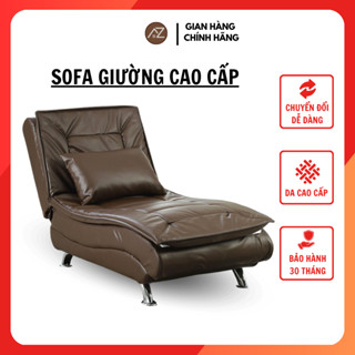 Ghế Sofa Đơn Văn Phòng Bọc Da Cao Cấp, Giường Sofa Gấp Gọn Thông Minh Thư Giãn Nghỉ Ngơi kích thước 175*75*65 cm