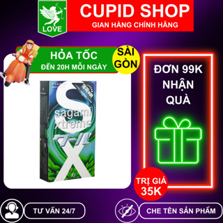 Bao cao su Sagami Spearmint Kéo dài thời gian Hương bạc hà Hộp 10 chiếc
