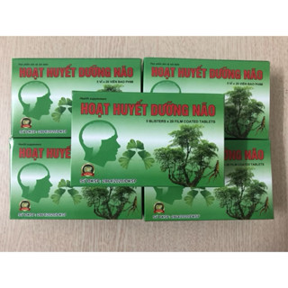 COMBO 5 Hop Hoạt Huyết Dưỡng Não Đại Uy| Bổ Não,Tuần Hoàn Não, Cải Thiện Và Tăng Cường Trí Nhớ (Bao Đường)| Hộp 100 viên