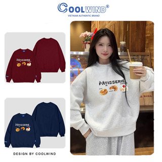 Áo Sweater Xám Tiêu Coolwind Patisserie | Phong Cách Hàn Quốc | Chất Liệu Nỉ Bông 350gsm
